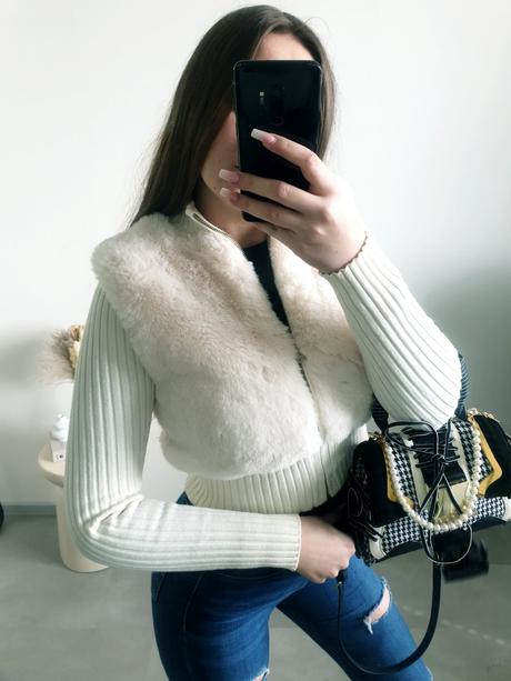 Mikina s kožušinou s, bershka,s