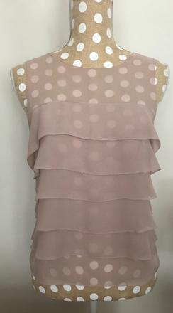 Hodvábny top v pudrovej ružovej farbe, s, s