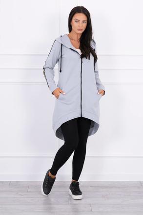 Dámska predlžená mikina sivá,