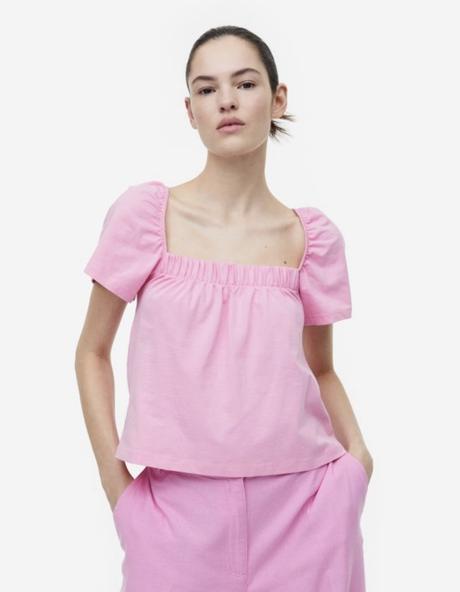 Top so štvorcovym výstrihom, h&m,m