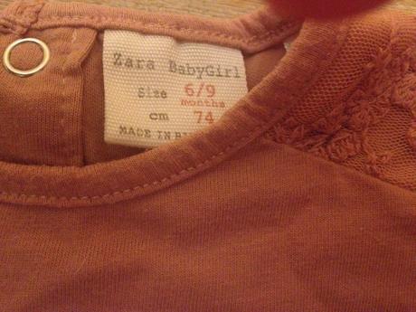 Tricko s krajkou, zara,74