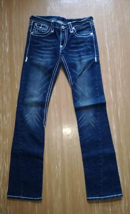 True religion tmavomodré dámske značkové rifle (no, 30