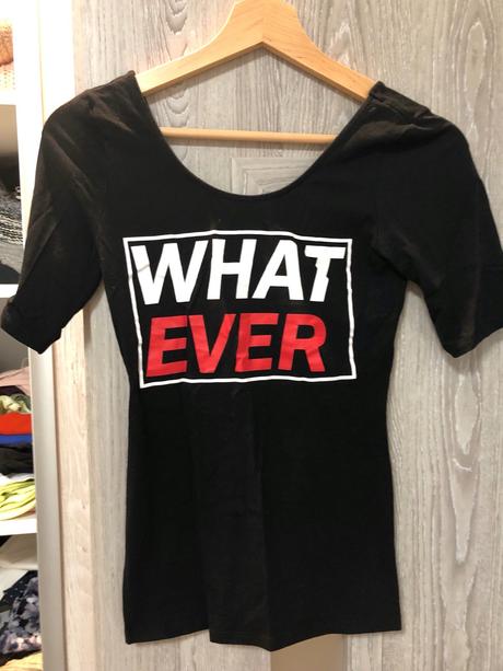 Cierne tricko whatever xs, h&m,xs