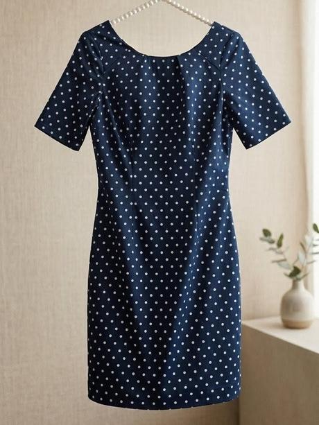 Tmavomodré bodkované šaty vero moda, vero moda,s