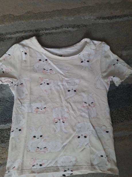 Tricko so zajacikmi, h&m,110