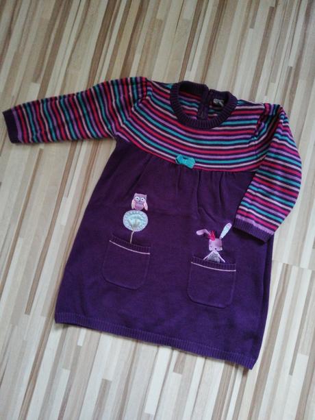 Fialova tunika/šaty, tu,80