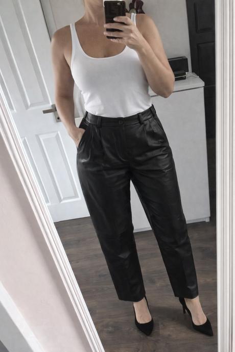 Nohavice z pravej kože, m