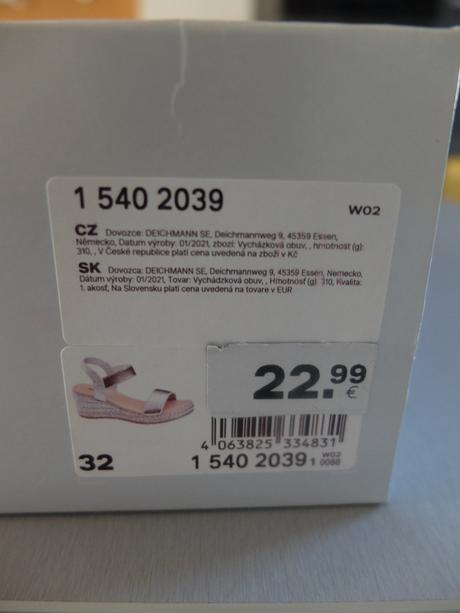 Strieborné sandále 32, 32