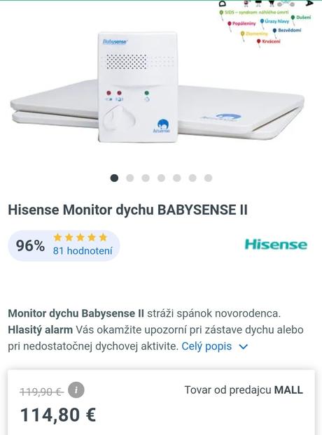 Monitor dychu babysense ll, babysense
