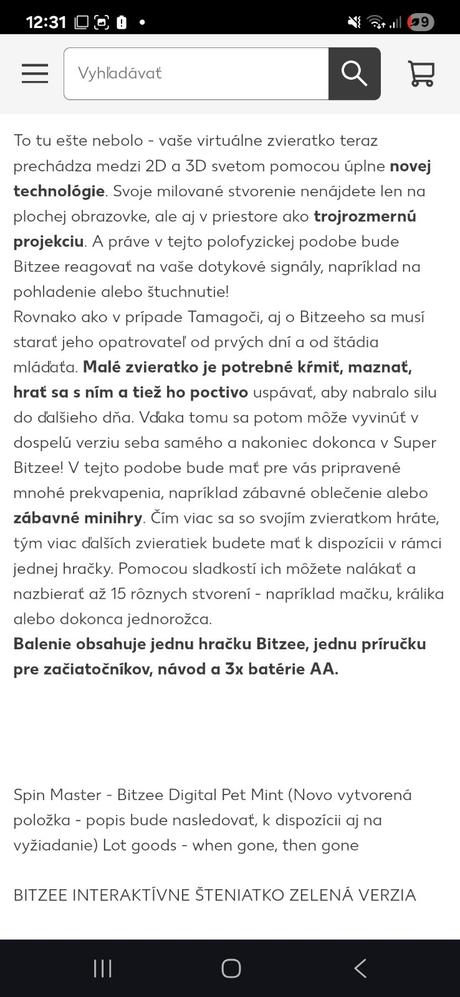 Spin master bitzee interaktívne zvieratko, 