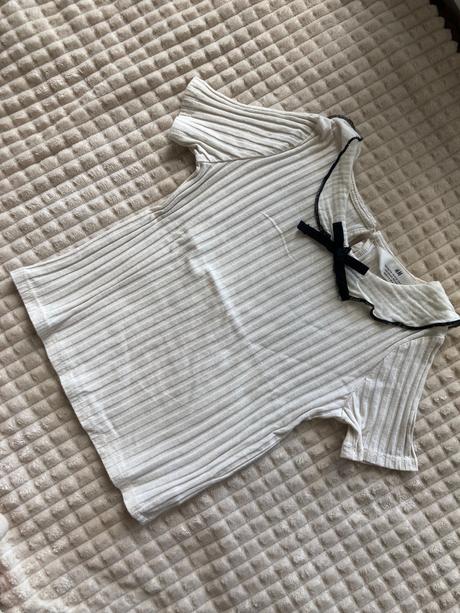 Tričko s mašľou 110/116, h&m,110