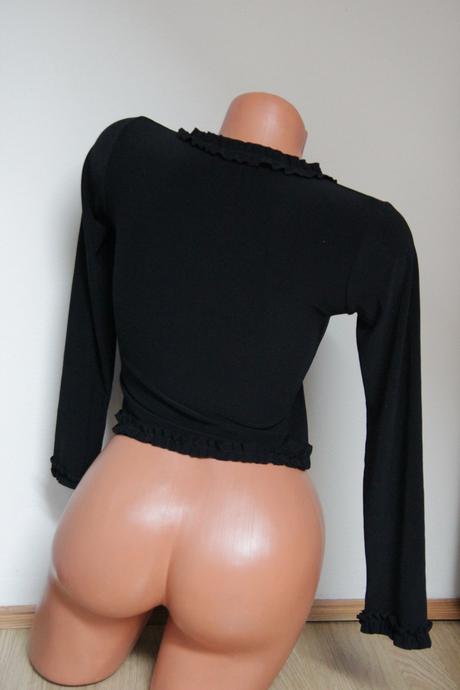 Čierna elastická blúzka s, s