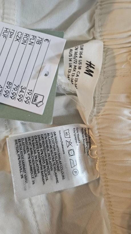 Široké športové nohavice, h&m,xs