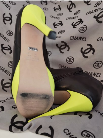 Dámske čierne lodičky neónové vysoké, veľkosť 37, 37