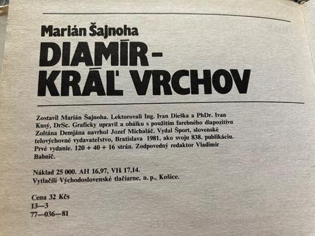 Diamír, kráľ vrchov-prvé vyd.1981,
