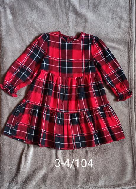 Vianočné červené šaty 3-4/104, f&f,104