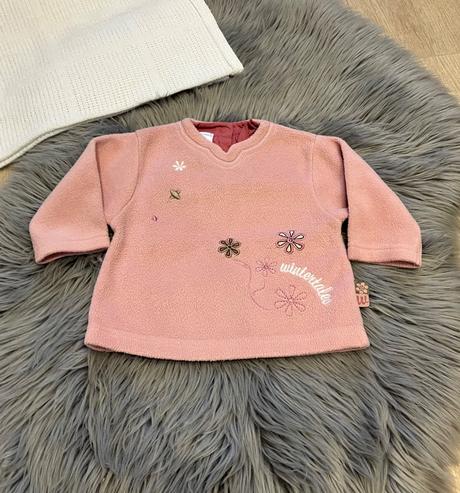 Dievčenská flísová mikina s kvetmi baby club (68), c&a,68