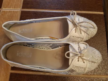 Biele balerínky - veľkosť 39, 39