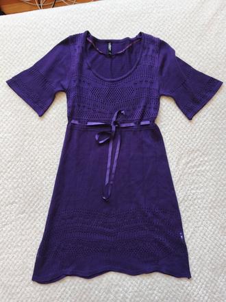 Svetríkové tmavofialové šaty, colours of the world,s