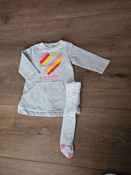 Teplákové šaty so srdiečkom, lupilu,68