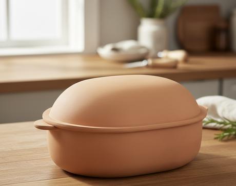 Rímsky hlinený hrniec s vekom terakotový, 