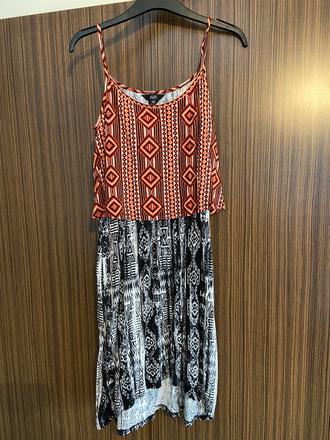 Midi letné vzorované šaty (38/m), f&f,38