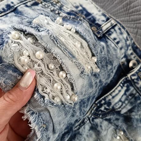 Nádherné riflové kraťasy, s