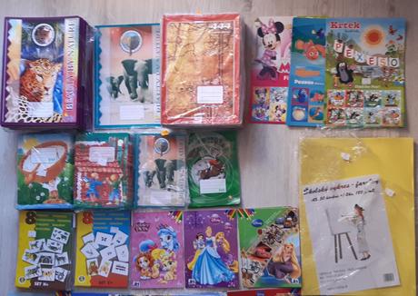 Skolske potreby nove, omalovanky, cena za ks maxim, 