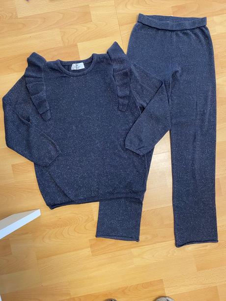 H&m pletený komplet 134/140, h&m,134