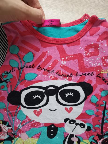 Dlhé tričko s pandami, 80