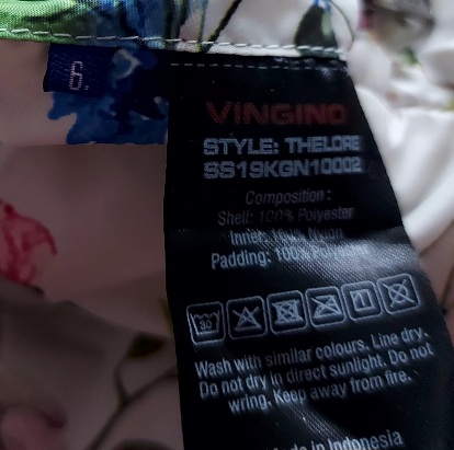 Kvetinová obojsmerná vetrovka, vingino,116