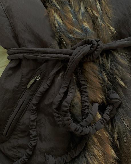 Luxusná kožušinová bunda s pravou kozusinou, s