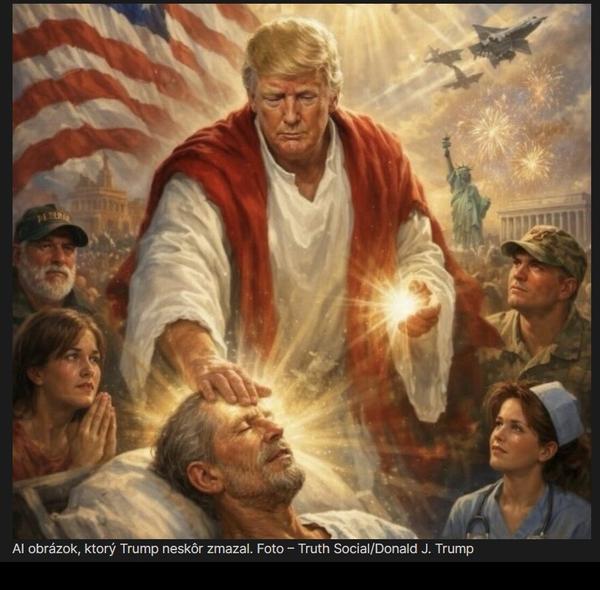 Ježiš od AI ako Trump, a jeho útok na pápeža?