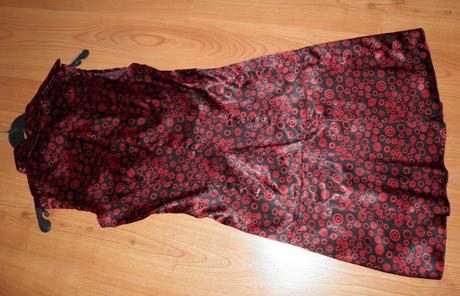 Červeno-čierne šaty xs, xs