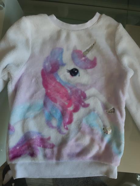 Mikina s jednorožcom, h&m,110