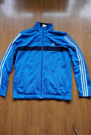 Modrá športová mikina adidas l, l