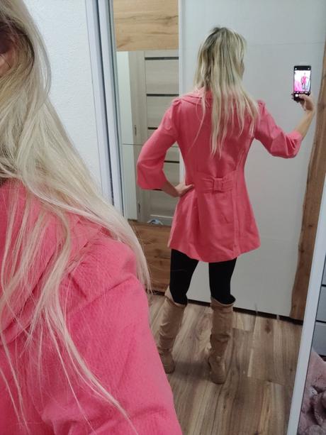 Ružový kabátik, xs