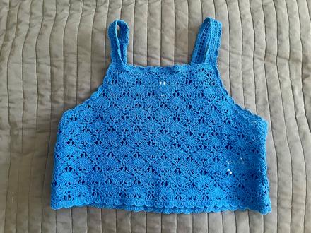 Hackovany crop top, zara,140