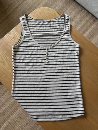 Pletené pruhované tielko, m