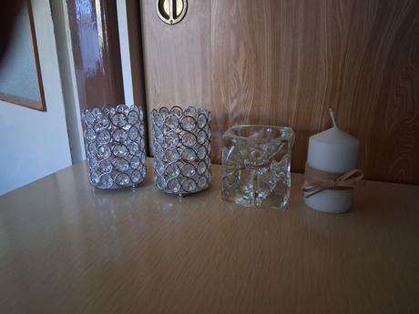 Svietnik ako nový sviečka sklo kryštál vianoce, 