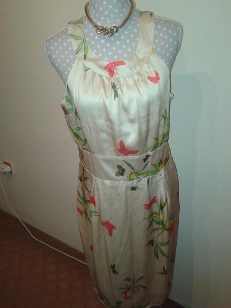 Maslové letné šaty h&m veľ. 40, h&m,40