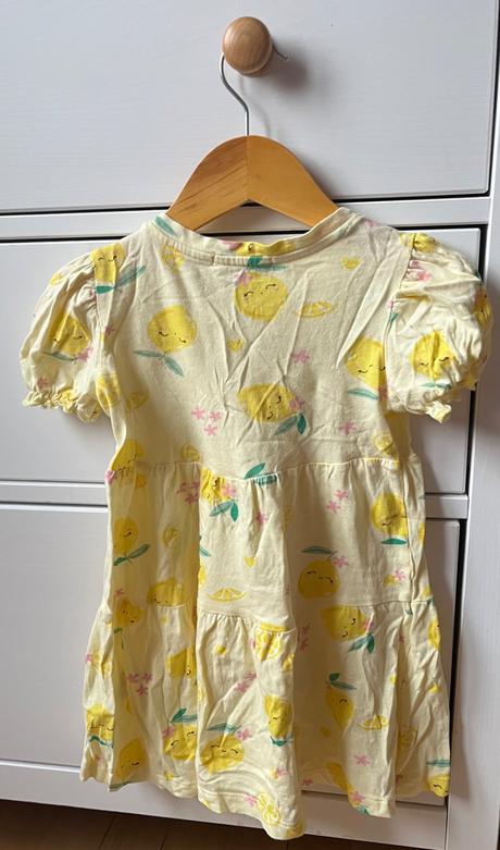 Ružové citrónové bavlnené šaty, 98, 98