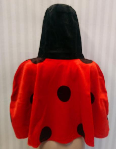 Zamatový kostým pončo lienka, 92-104 cm, 