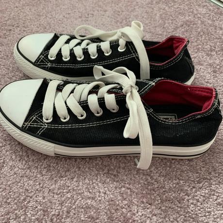 Čierne plátenky nylon red, 36