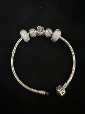 Súprava náramok 20 cm s korálkami zn. pandora, pandora