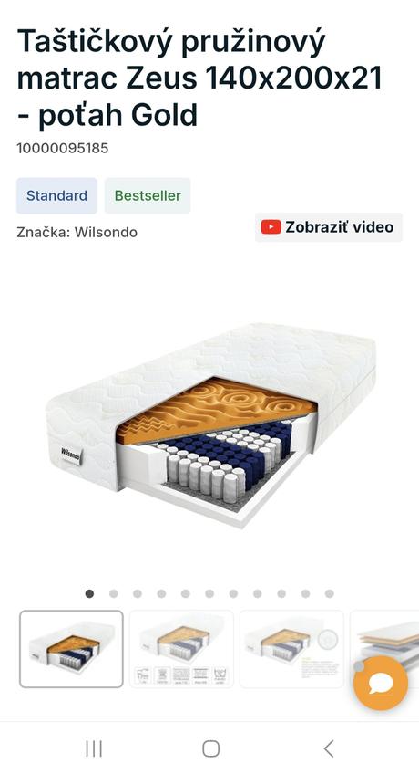 Matrac + rošt, šírka (cm): 140,dĺžka (cm): 200