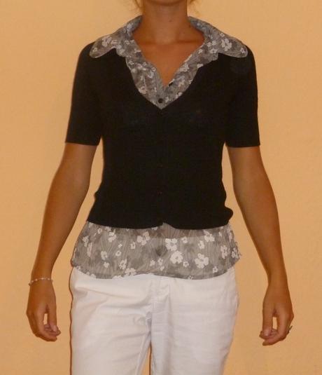 Kvetinová blúzka+ bolerko oblečené raz, next,38