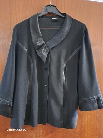 Čierna blúzka so saténom č.cca xl/xxl, xl