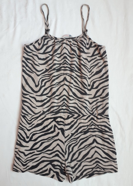 Letný overal so zvieracou potlacou, h&m,140