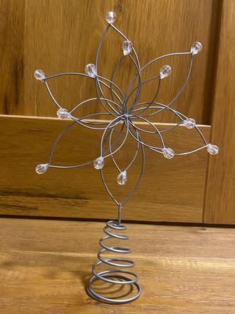 Špic na stromček - hviezda, 